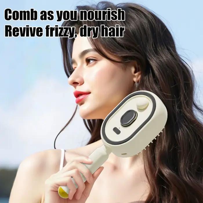 Brosse à cheveux électrique humide avec pulvérisation d'eau