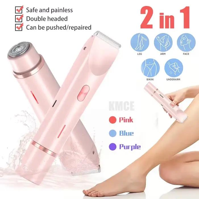 2025 étanche Rechargeable rasoir électrique Mini femmes Bikini tondeuse corps épilateur Mini Double tête épilateur électrique