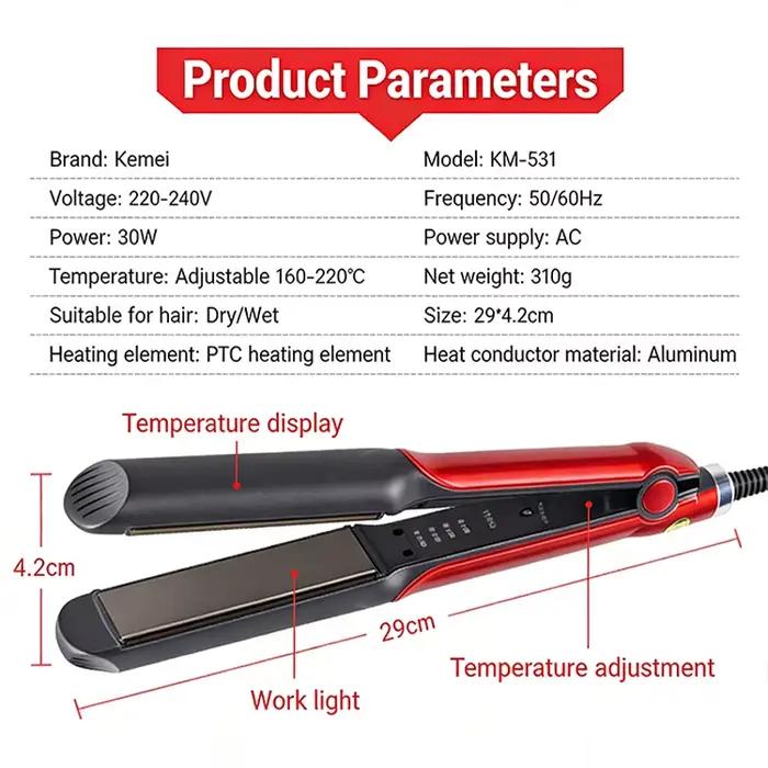Kemei KM-531 – Lisseur professionnel en céramique