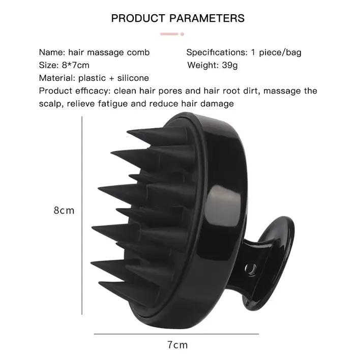Peigne de Massage du cuir chevelu en Silicone