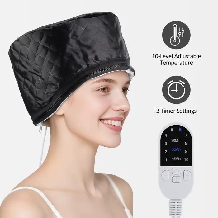 Bonnet chauffant électrique pour cheveux