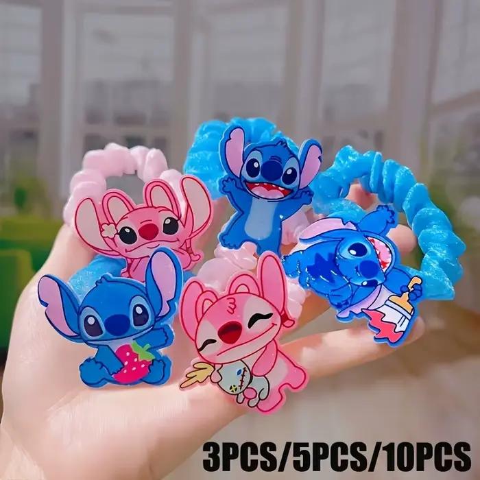 3/5/10 pièces Cercle de cheveux pour filles motif ange ‌ Lilo & Stitch ‌ Élastique