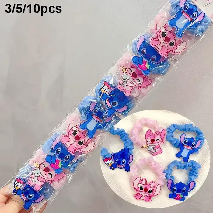 3/5/10 pièces Cercle de cheveux pour filles motif ange ‌ Lilo & Stitch ‌ Élastique