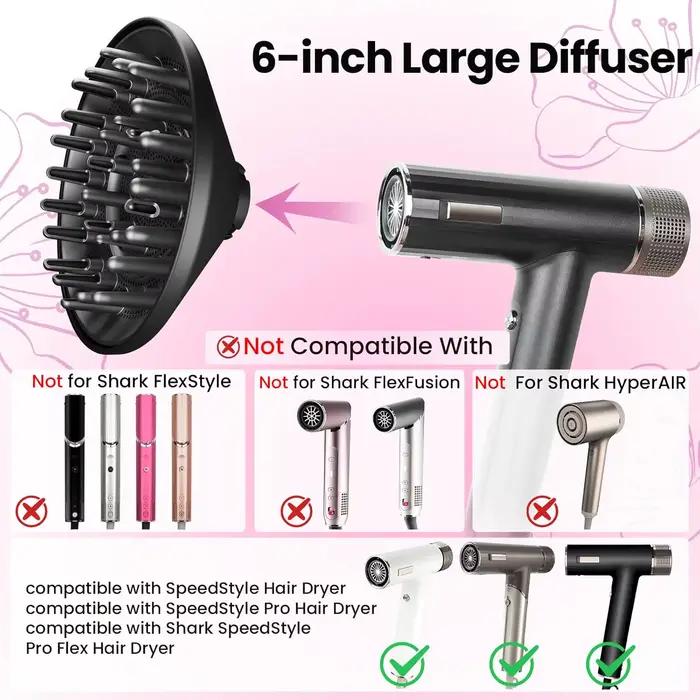 Diffuseur de sèche-cheveux grand format 6 pouces pour SpeedStyle