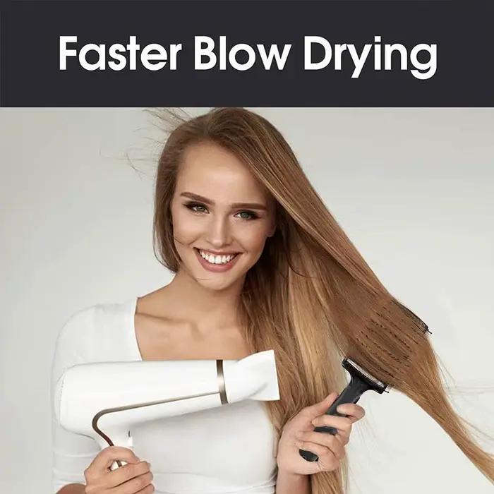 Brosse Sèche-Cheveux Multifonctionnelle avec Peigne de Massage