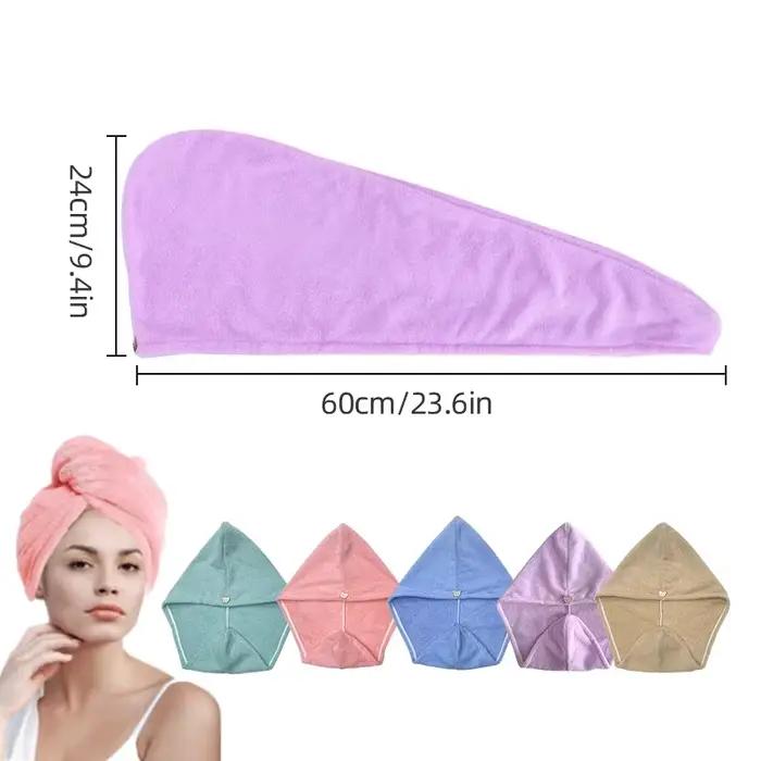 Serviette turban microfibre séchage rapide pour cheveux