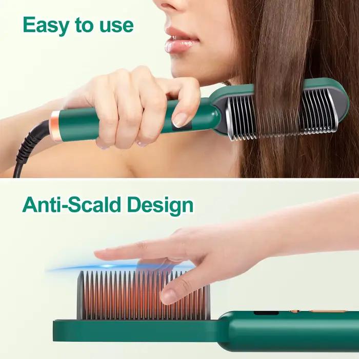 Brosse à lisser électrique multifonctionnelle, peigne chauffant