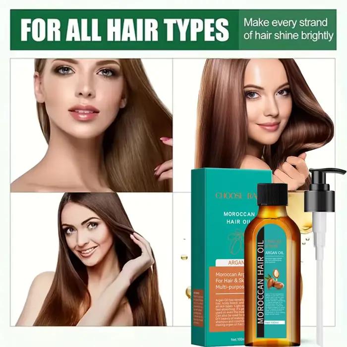 L'huile essentielle de soin capillaire empêche les cheveux secs et fendus