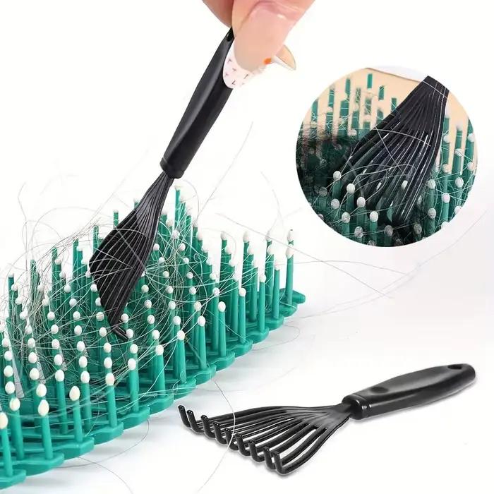 5/3/1 pièces peigne brosse à cheveux nettoyant poignée en plastique brosse de nettoyage dissolvant intégré brosse à cheveux outil de nettoyage peigne fournitures de nettoyage