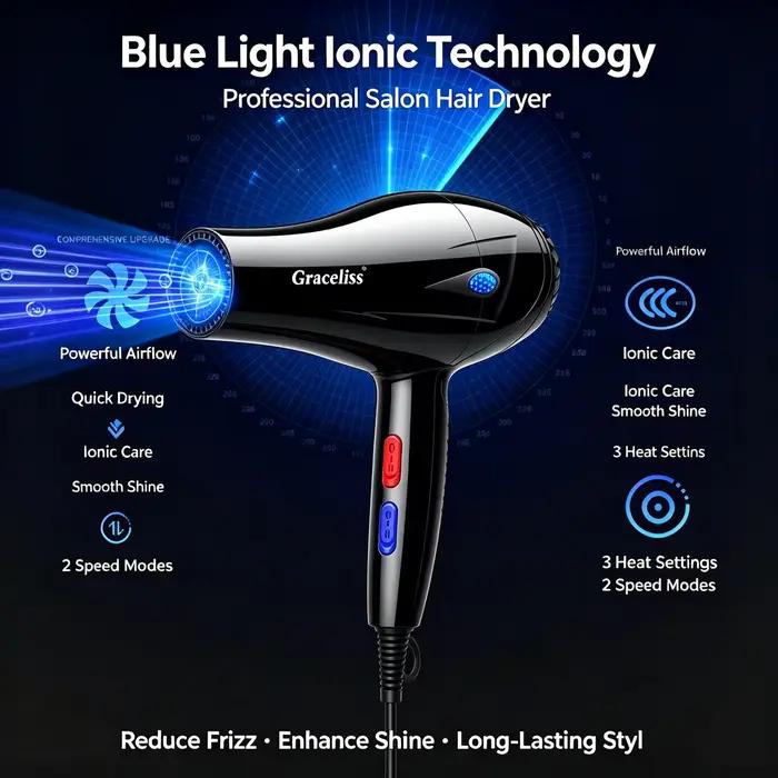 Sèche-cheveux professionnel 1800W