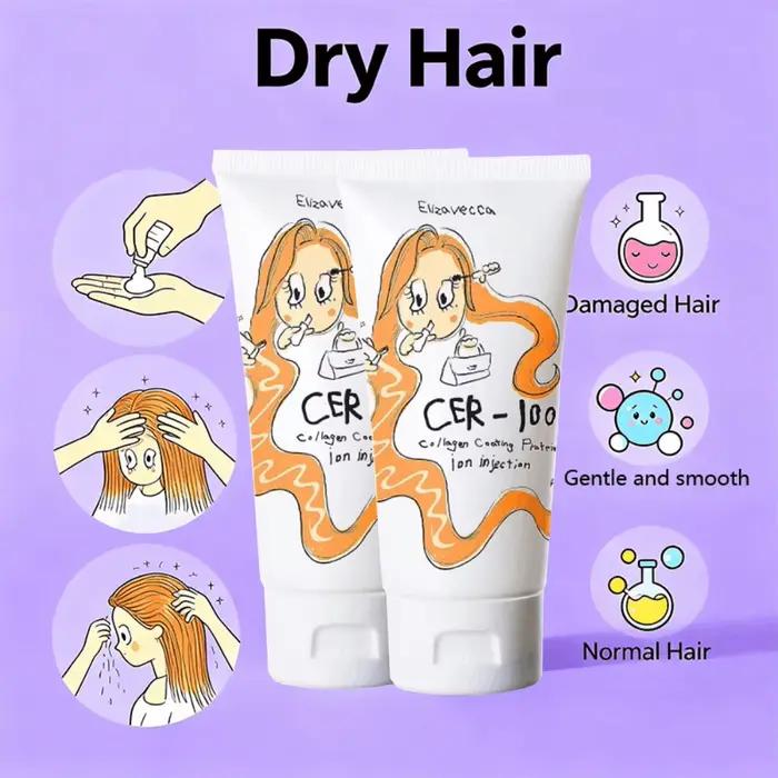 1/3PCS Cer-100 Conditionneur capillaire
