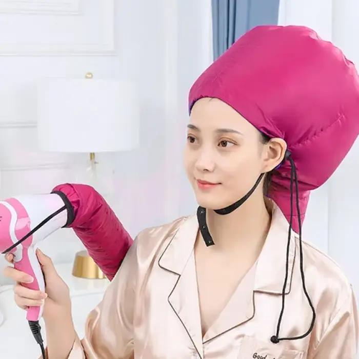 Sèche-cheveux chauffage Bonnet casquette doux chauffé chapeau coiffure capuche
