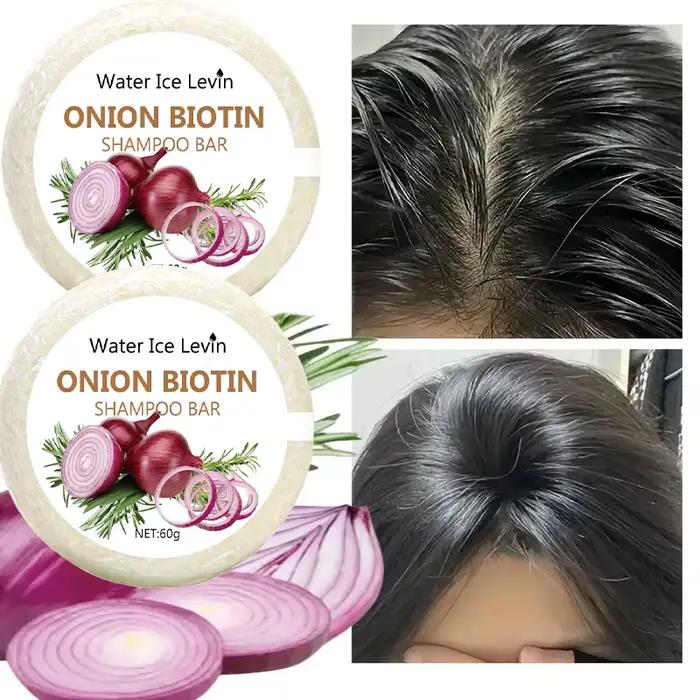 Shampooing solide à l'oignon et à la biotine - 60g