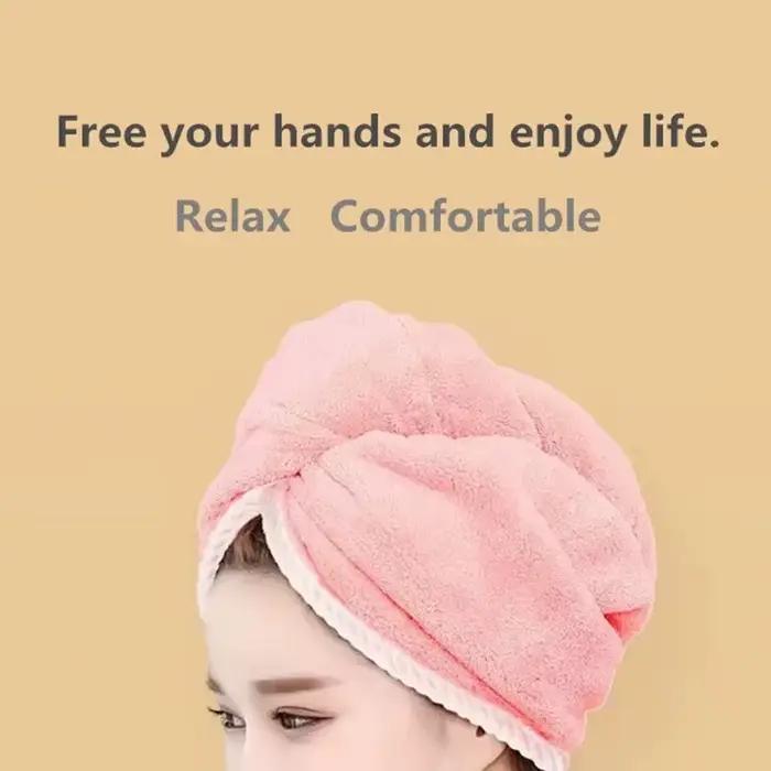 1 Serviette épaisse absorbante pour sécher les cheveux