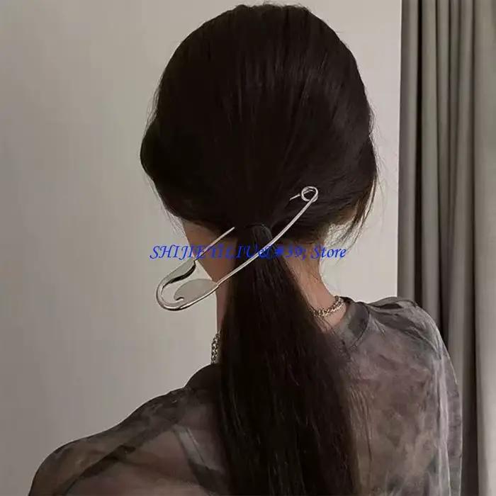 Épingle à cheveux en métal exagérée E21F