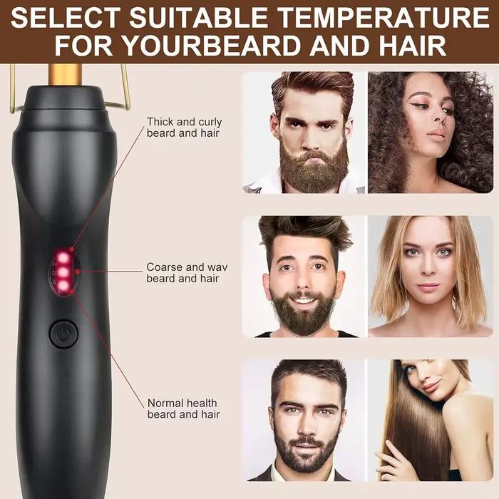 Brosse chauffante électrique double tension pour lissage et bouclage des cheveux