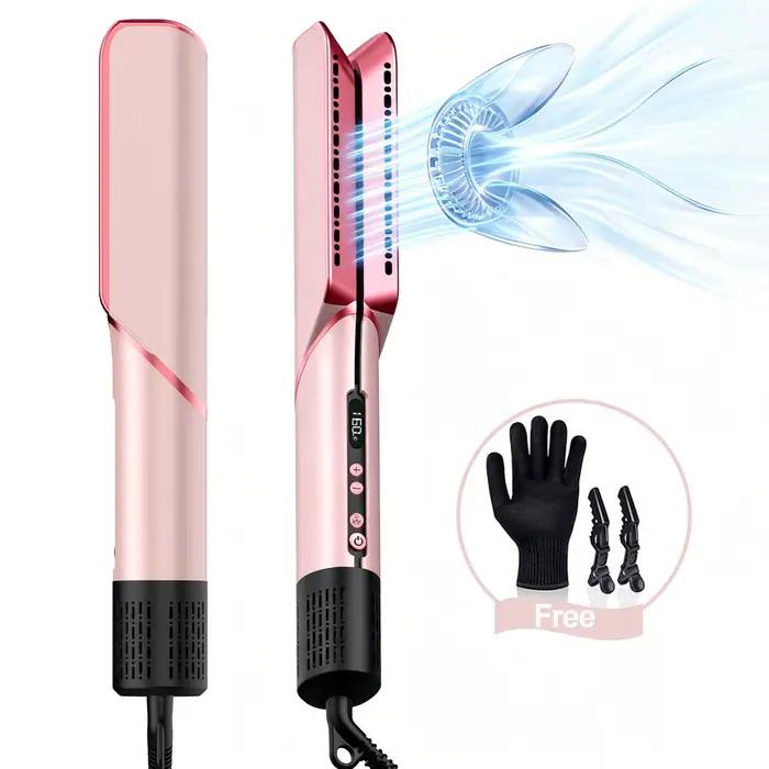 Sèche-cheveux d'été 2-en-1 avec air froid et chaud, lisseur et fer à boucler