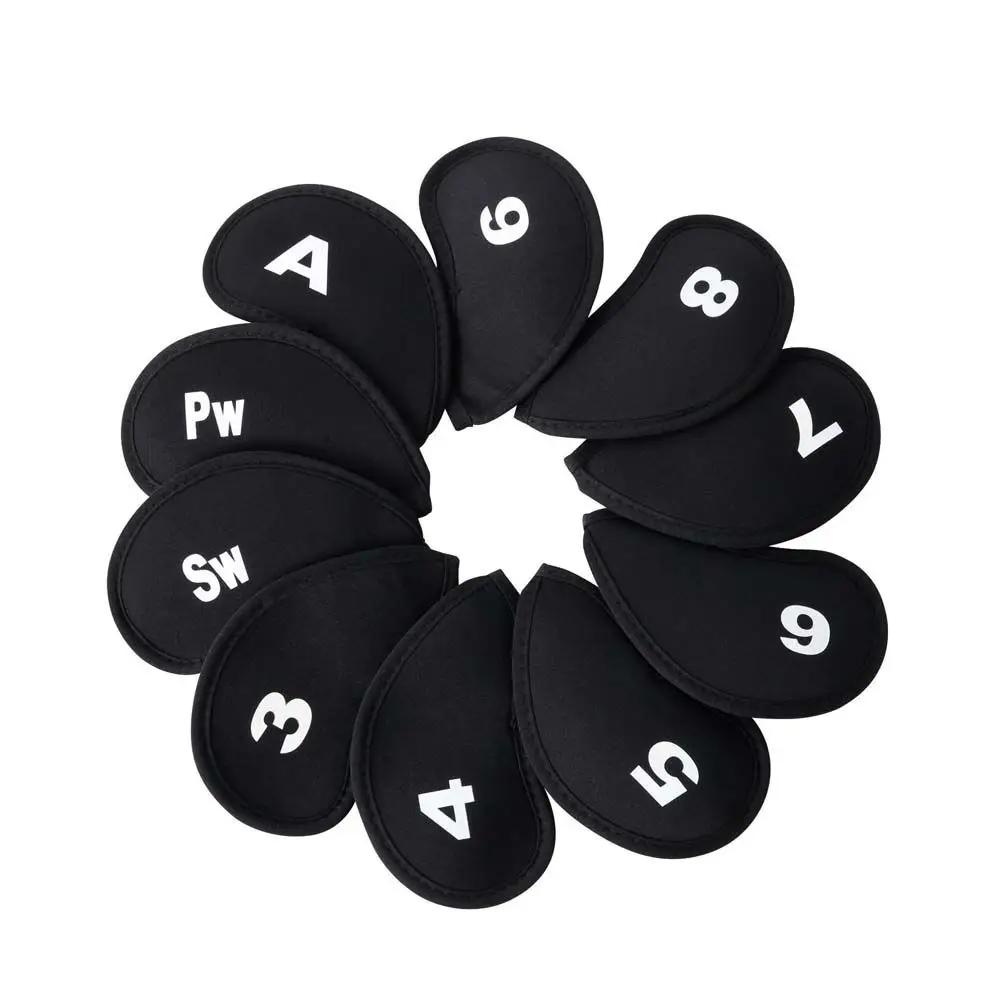 Accessoires de protection pour fers de golf avec numéros, couvre-tiges de fer, couvre-têtes de golf, protecteurs de clubs de golf, couvre-têtes de fers de golf