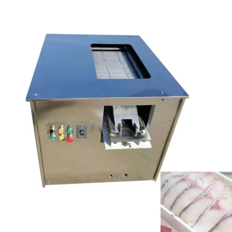 Machine industrielle de filets de poisson de précision, 350kg H, conception à déchets bas, Angles de lame réglables, résistant à l'eau salée