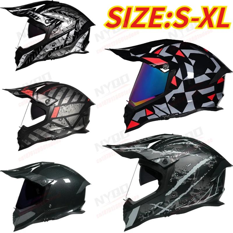 Casque de moto, casque de motocross tout-terrain, casque de moto de course hors route pour moto tout-terrain et enduro