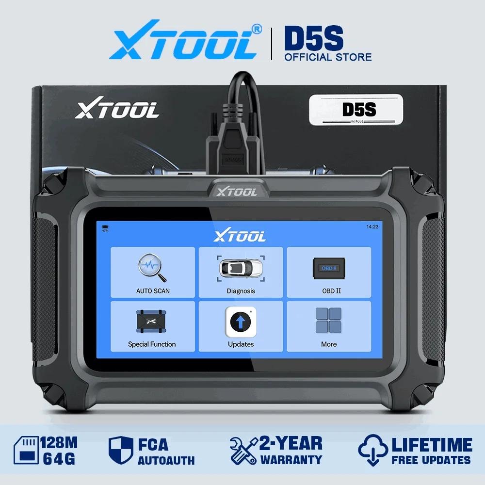 Outil de diagnostic automobile XTOOL D5S : scanner de boîte de vitesses, ABS, EPB, SRS et système moteur. 16 réinitialisations. Service de diagnostic OBD2. Toutes les fonctions. Mise à jour gratuite. 