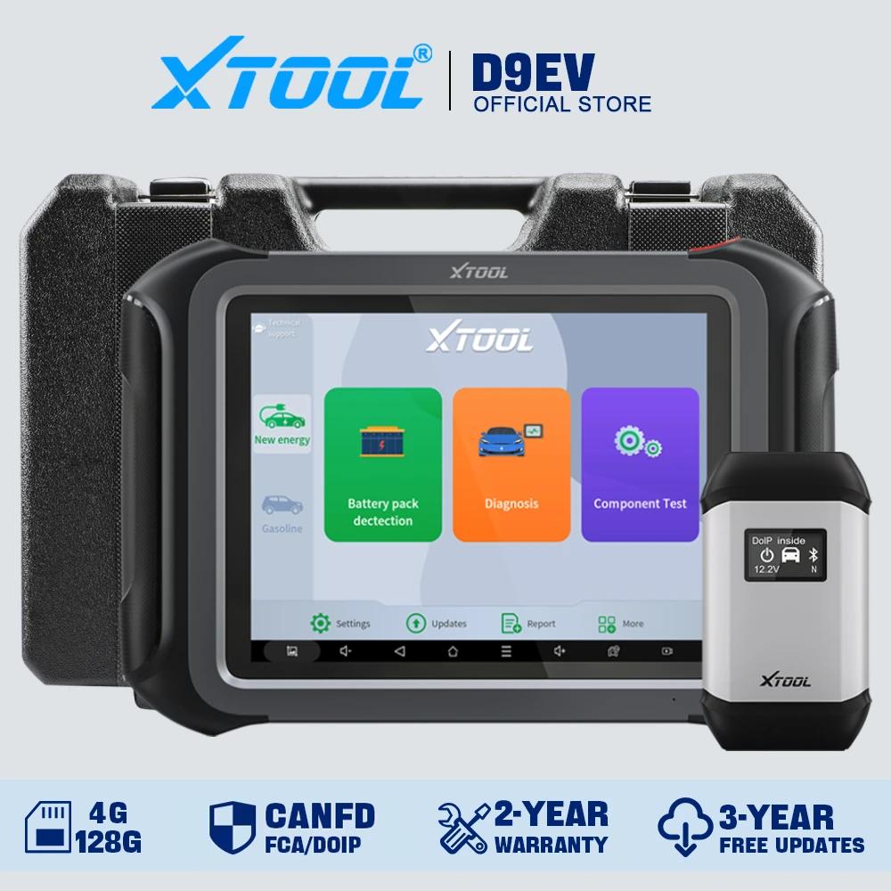 XTOOL D9EV pour véhicules électriques, diagnostic de batterie, outils de diagnostic automobile, détection de batterie, codage ECU, topologie, CANFD, DOIP