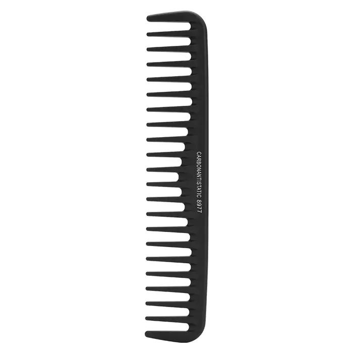 Peigne à cheveux noir à dents larges pour hommes, brosse à cheveux professionnelle pour salon de coi