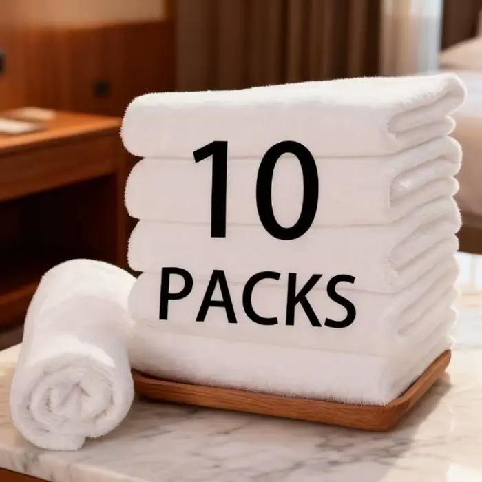 10 serviettes blanches, sèche-cheveux absorbant en microfibre et utilisation de massage spa/hôtel/sa