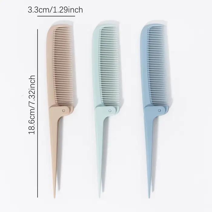 Peigne à queue pliant minimaliste portable, outil de coiffure domestique mini et compact, spécial po