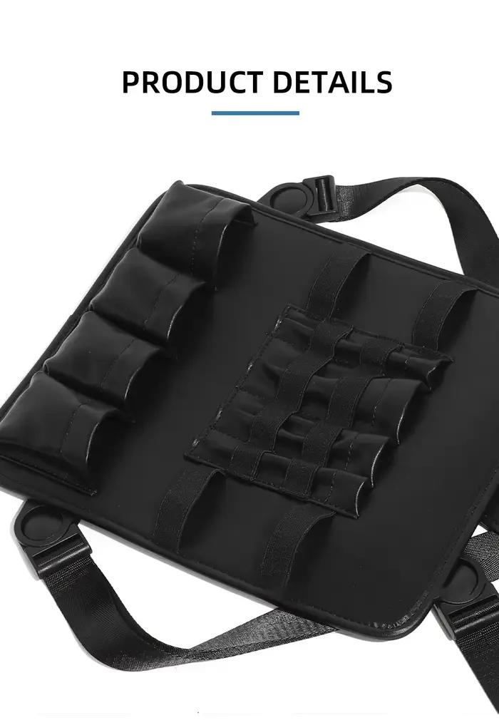 Kit d'outils multifonctionnels pour barbier professionnel, avec bandoulière, sac de poitrine, ciseau