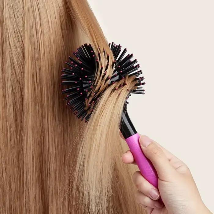 360 ° Brosses à cheveux rondes peigne 3D brosse à cheveux ronde démêlante brosse à cheveux Salon b