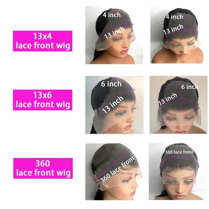 30 40 pouces vague de corps dentelle avant perruque pré plumée avec des cheveux de bébé 13x4 13x6 Hd