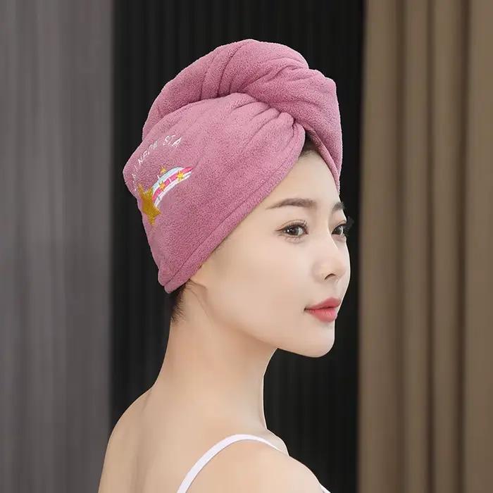 Serviette de Cheveux Sèche en Microcarence pour Femme, Bonnet Absorbant l'Eau, Foulard Doux