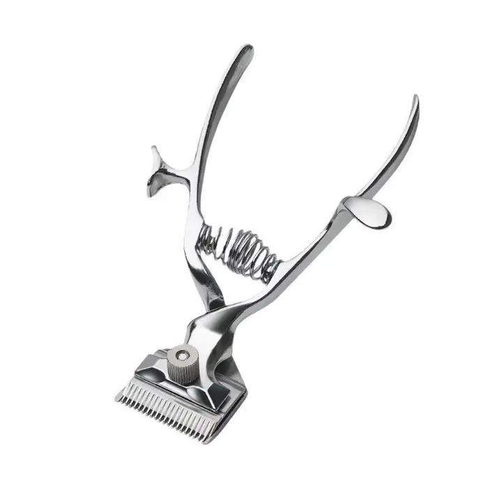Tondeuse à cheveux manuelle professionnelle, outil de coupe vintage en métal pour hommes, tondeuse à