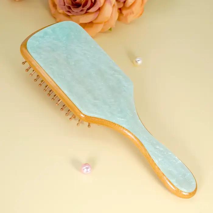 Brosse à cheveux scintillante, Design à la mode, Massage du cuir chevelu, outil démêlant pour cheveu