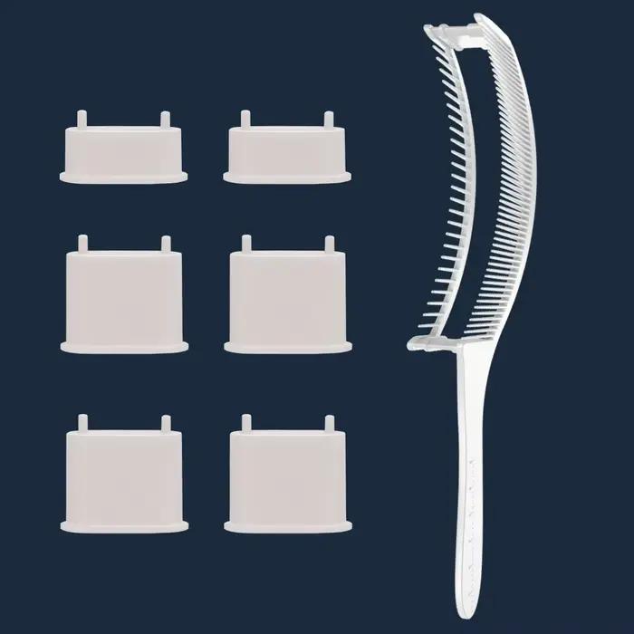 Peigne de coupe de cheveux à dessus plat pour barbier, coupe de cheveux incurvée, peigne arqué, coup