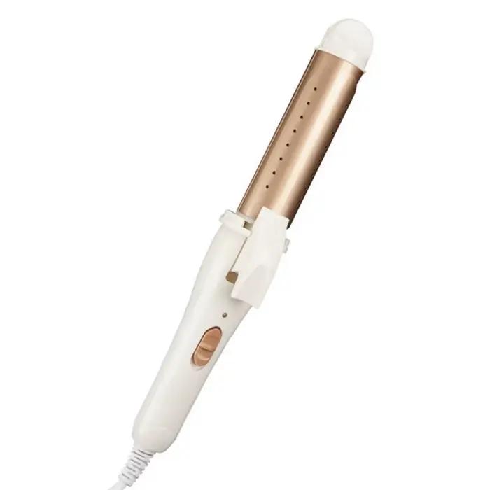 Fer à friser professionnel en céramique dorée 3 en 1, bigoudi, outils de coiffure, lisseur, rouleau