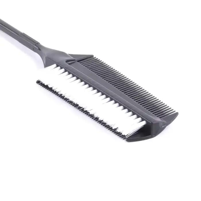 Peigne de teinture double face pour coiffure professionnelle, brosse de teinture pour cheveux en nyl
