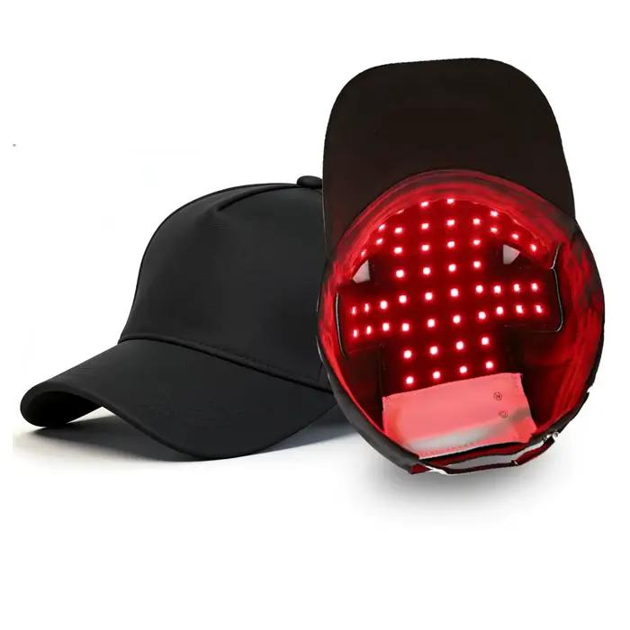 Casque de luminothérapie LED rouge pour la croissance des cheveux, chapeau à diodes pour la repousse