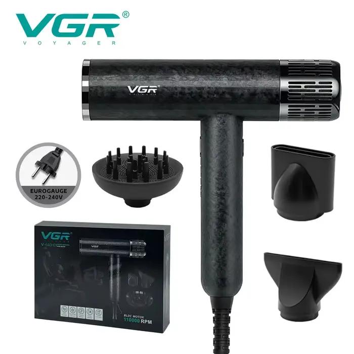 VGR Sèche-cheveux Professionnel Souffleur d'air Moteur sans balais 110 000 tr/min Sèche-cheveux Sèch