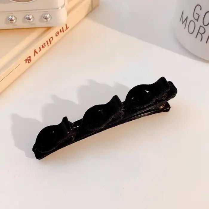 Pince à cheveux floquée pour femmes et filles, Mini Barrettes mignonnes pour enfants, accessoires de