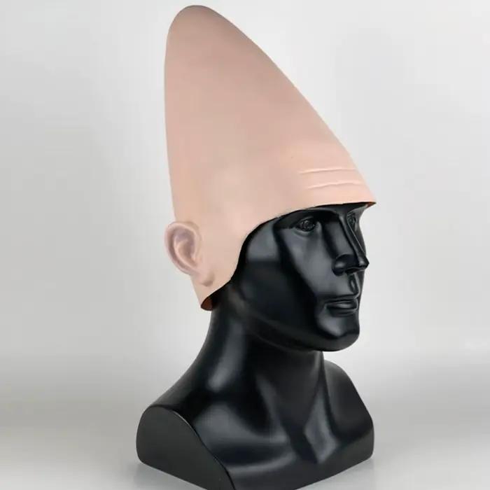 Coiffe de cosplay en latex Alien Cone Bald Head Alien, accessoire de costume pour femmes, jeunes fil
