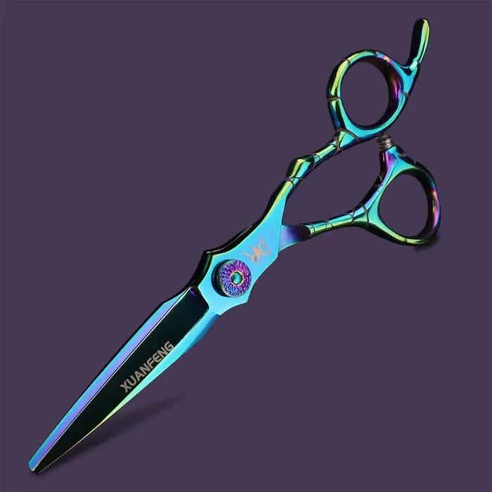 Ciseaux à cheveux professionnels à poignée musculaire de 6 pouces pour stylistes-cisailles de coiffu