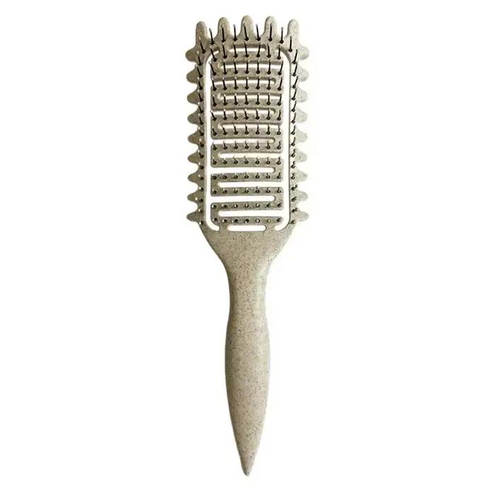 Brosse coiffante pour définir les boucles, brosse à cheveux creuse pour démêler les cheveux, peigne
