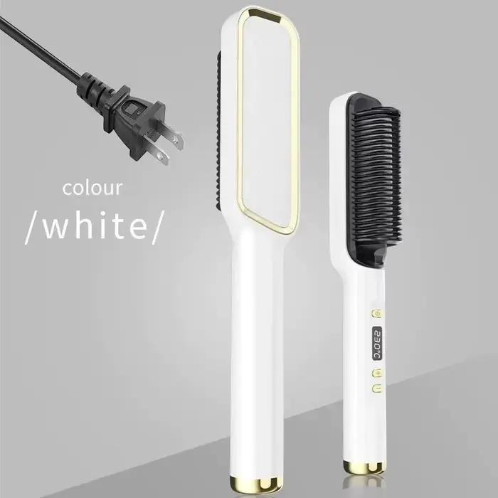 Lisseur de cheveux brosse chauffage peigne chaud lisseur électrique cheveux lissage bouclés multifon
