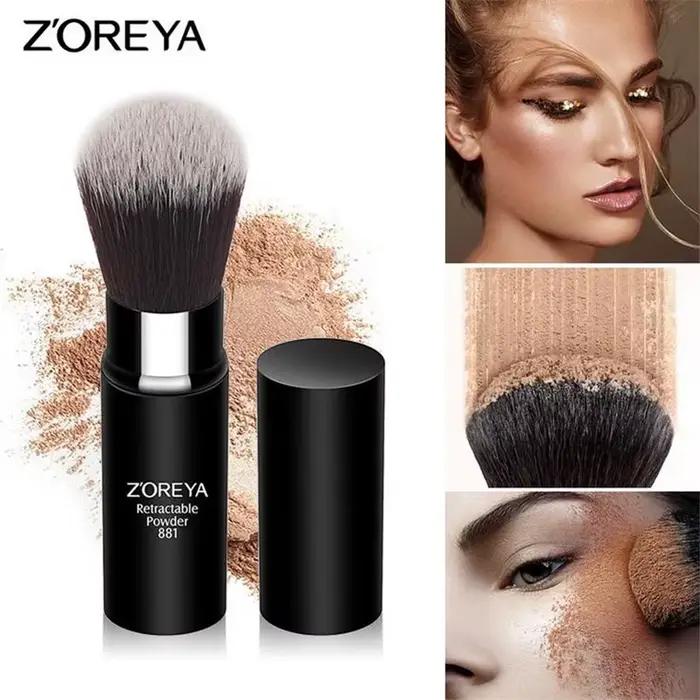 Zoreya professionnel Portable femmes doux synthétique brosse à cheveux rétractable pinceaux de maqui