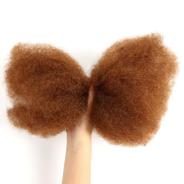 22 pouces brun blond QVR Afro crépus cheveux en vrac sans attachement Afro bouclés en vrac cheveux h