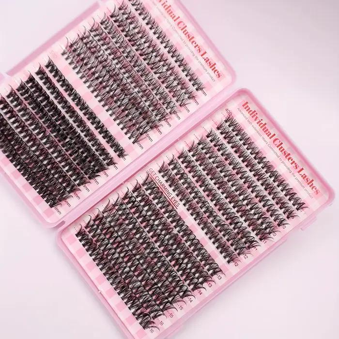 640 extensions de cils - Rouleau D, 9-18 mm, épaisseur 30D-80D, parfait pour les yeux de chat, les y