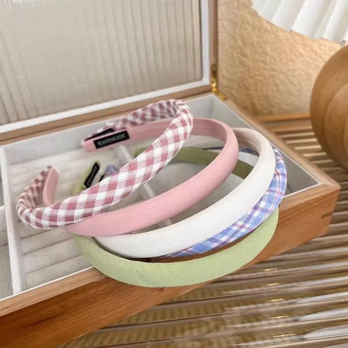 Bandeau en éponge fine pour femmes et filles, cerceau à cheveux élégant, accessoires de maquillage,