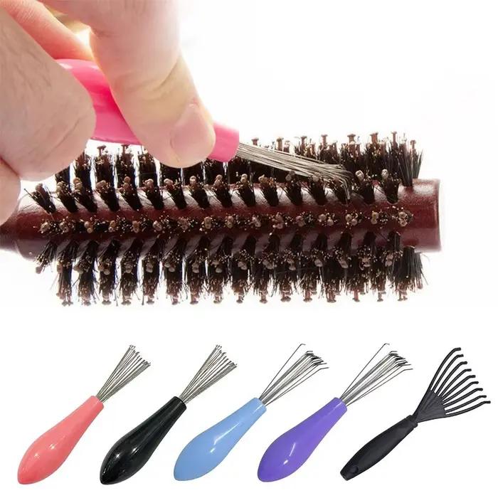 Peigne à poignée en plastique, brosse à cheveux, nettoyant, outil à main multifonctionnel, brosse po